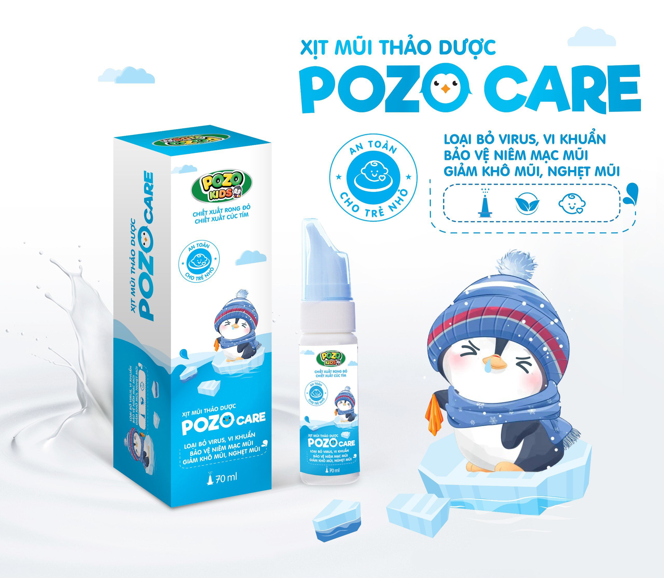 Xịt mũi rong đỏ Pozo