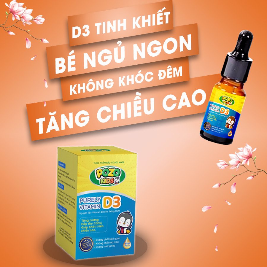 Vitamin D3 tinh khiết dạng nhỏ giọt với ống bóp chuyên biệt